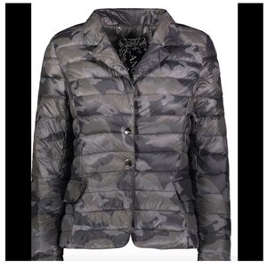 Anorak Gray Camo Blazer Style Jacket Size Medium